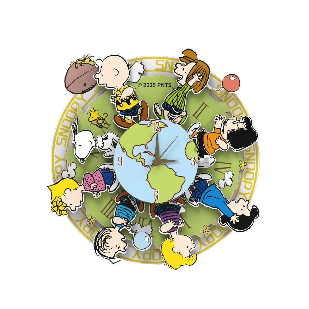 Puremind Peanuts™ Magnetic Around The World Wooden Clock