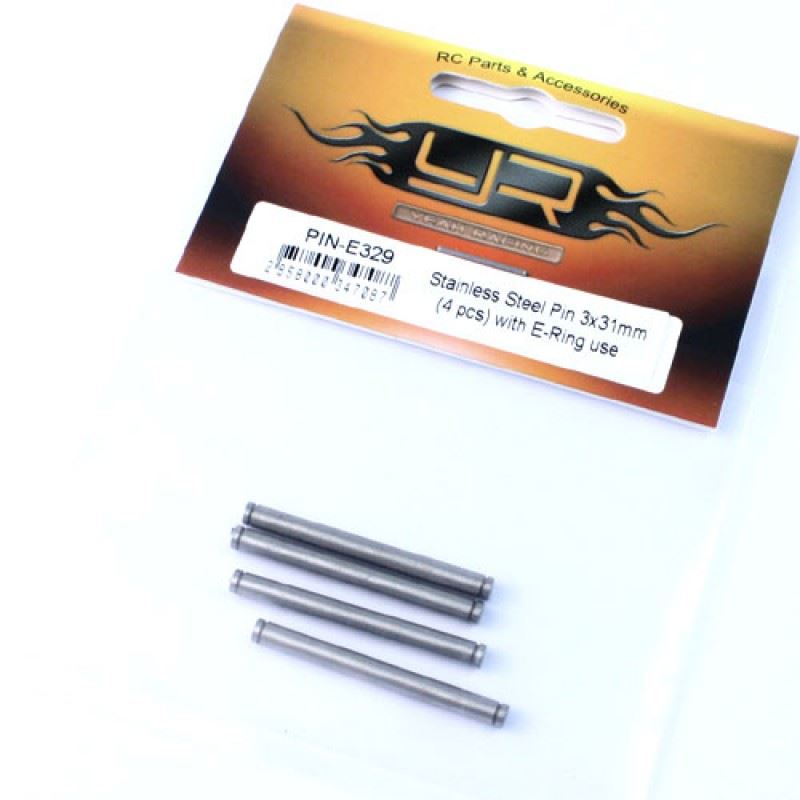 Yeah Racing Stainless Steel Pin 3X31Mm (4 Pcs) With E-Ring Use