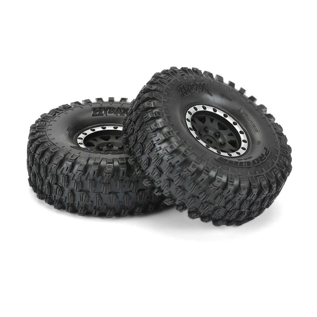 Proline 1/10 Hyrax Predator F/R 1.9In Mounted 12mm Blk/Slvr Impulse (