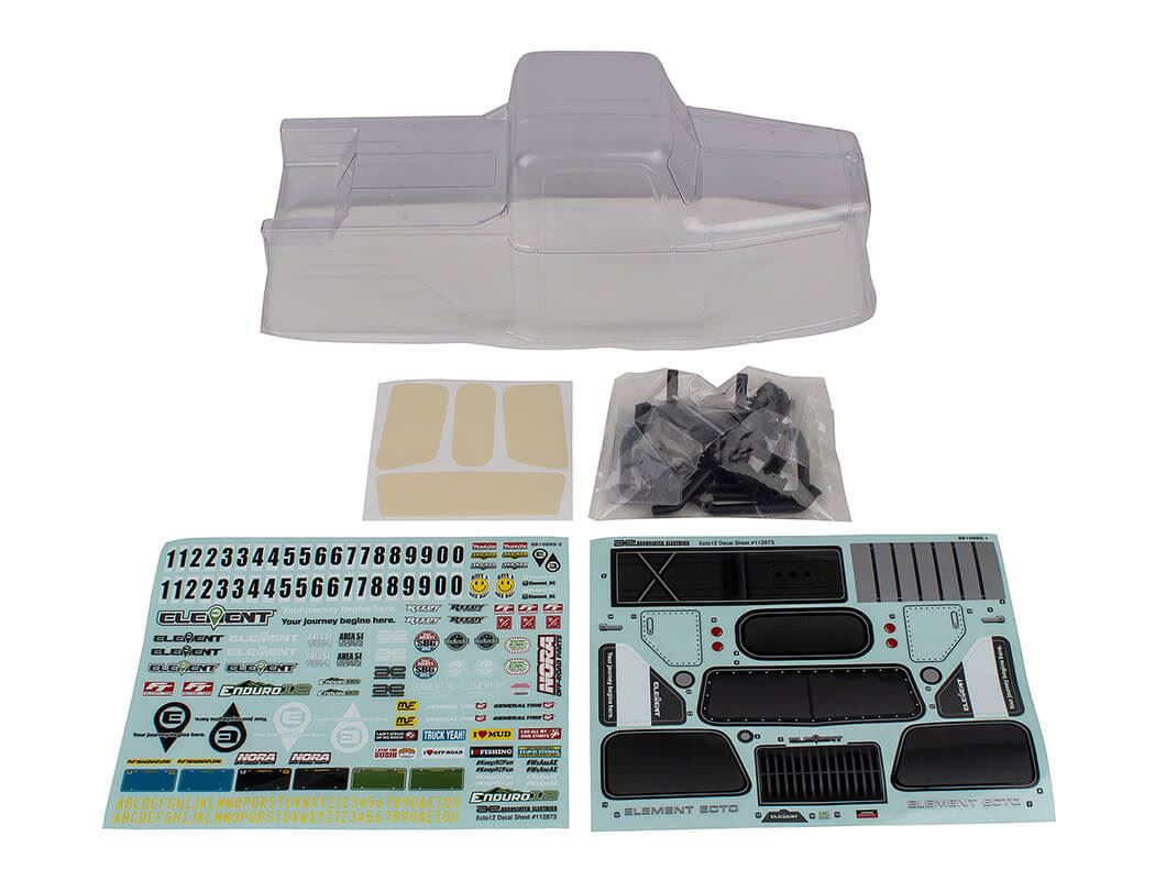 ELEMENT RC ENDURO 12 ECTO BODY SET CLEAR