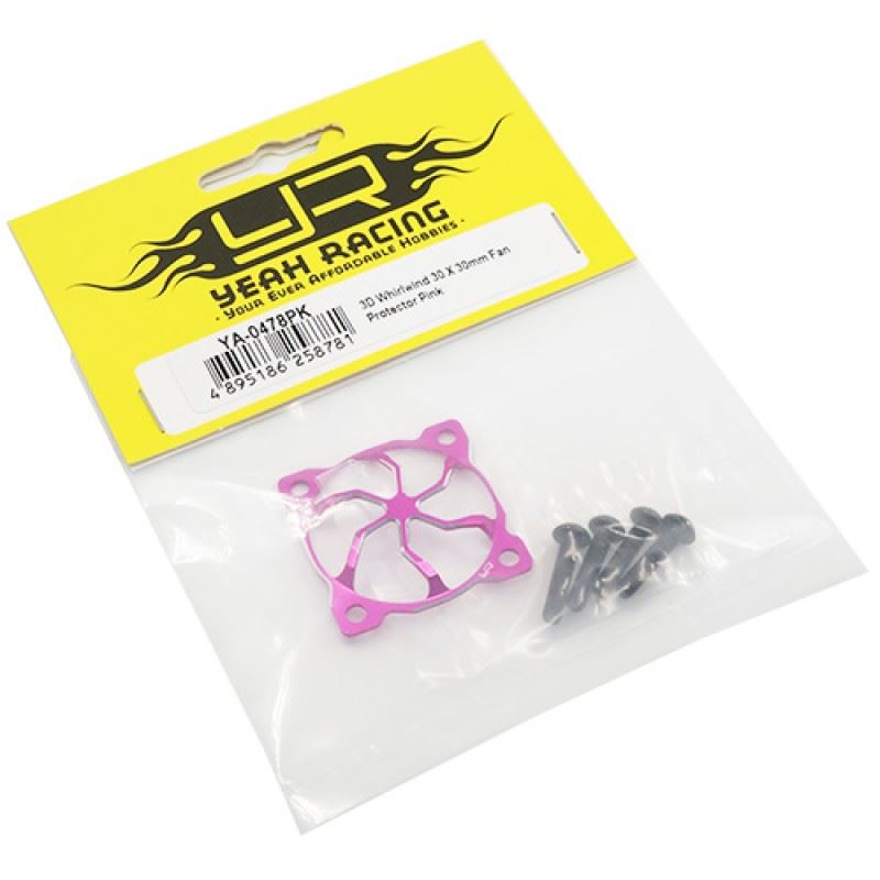 Yeah Racing 3D Whirlwind 30 X 30mm Fan Protector Pink