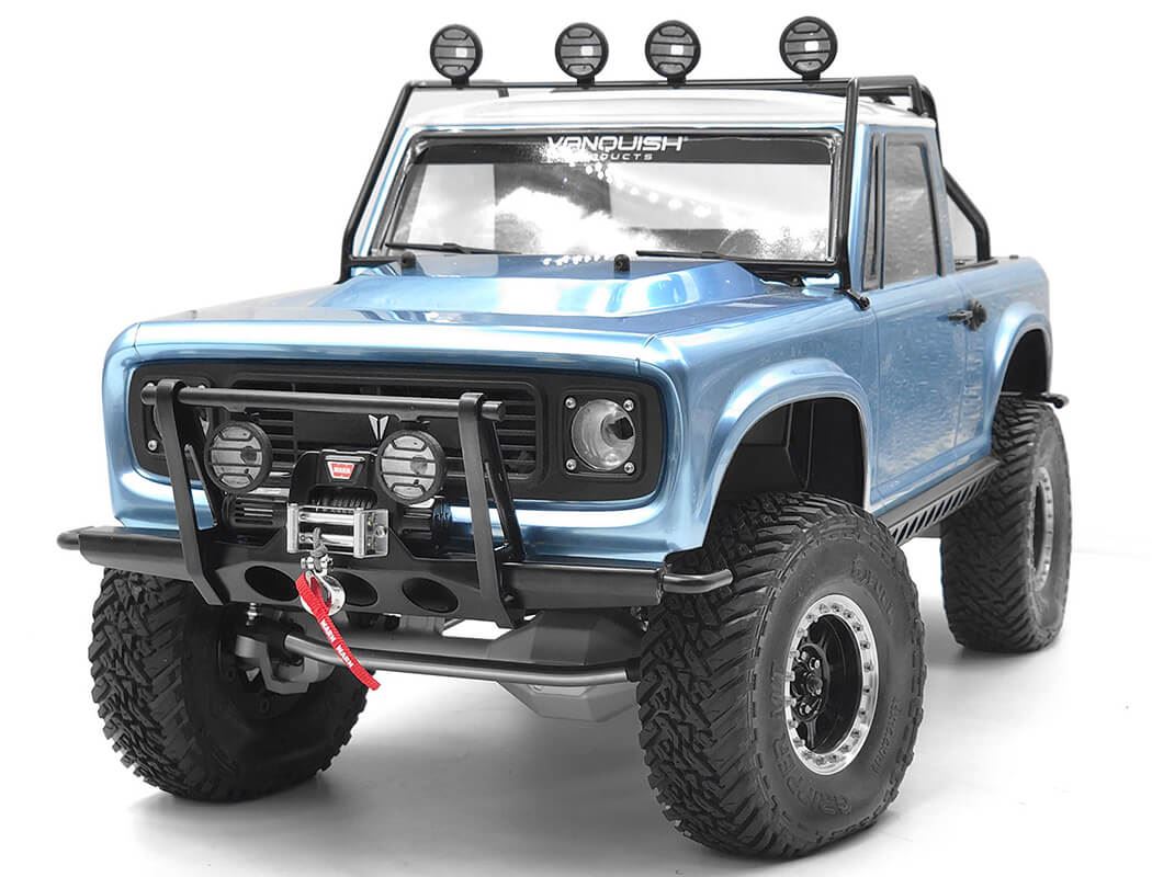 RC4WD SHIRYA FRONT WINCH BUMPER W/ LIGHTS FOR VANQUISH VS4-10 ORIGIN BODY (BLACK)