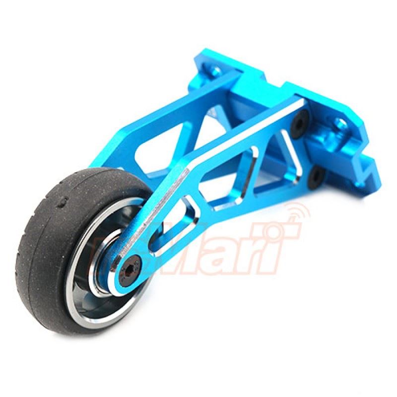 Yeah Racing Adjustable Aluminum Wheelie Bar for WR02 GF01 Blue