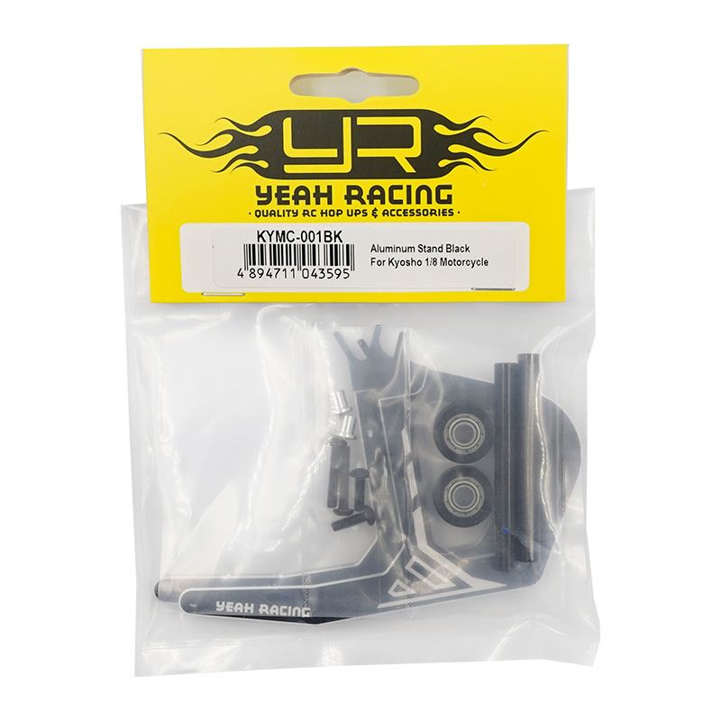 Yeah Racing Aluminum Stand Black For Kyosho 1/8 Motorcycle
