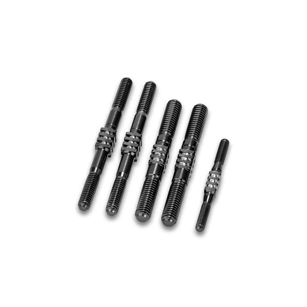 Mugen Mbx-8 Fin Titanium Turnbuckle Set Black 5Pc
