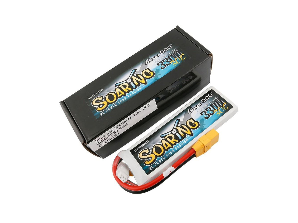 Gens Ace Li-Po 2S 7.4V 3300mAh 30C Soaring with XT90