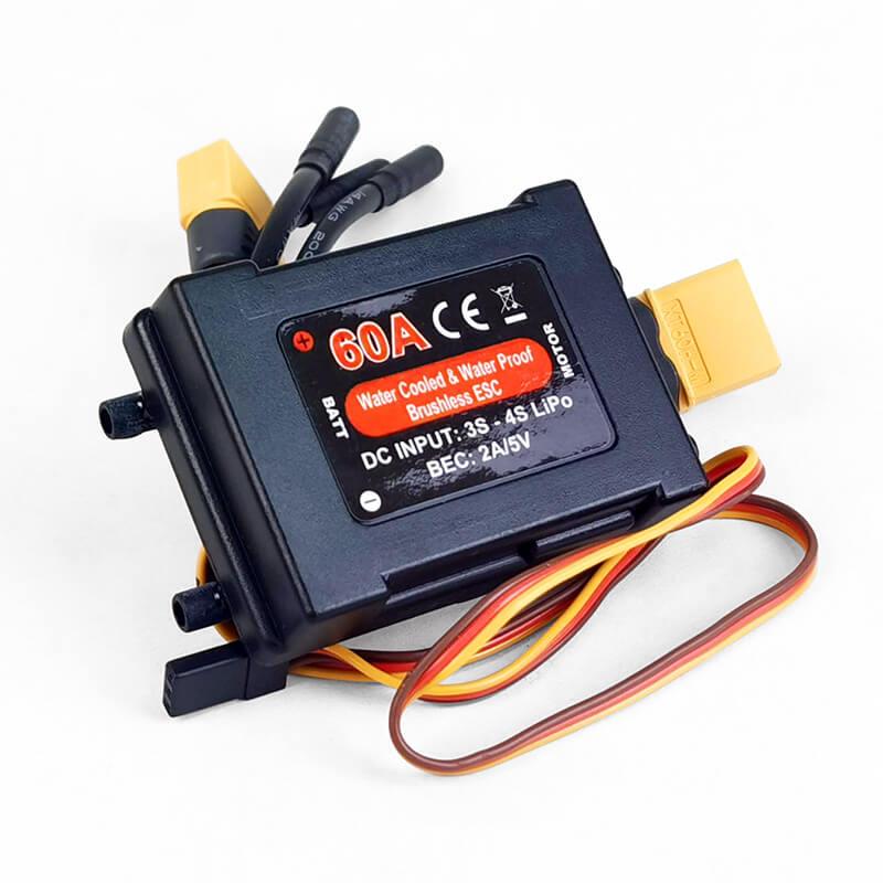 Joysway 60A Water Cooled Brush Less Esc W/ Two Deans Connecto