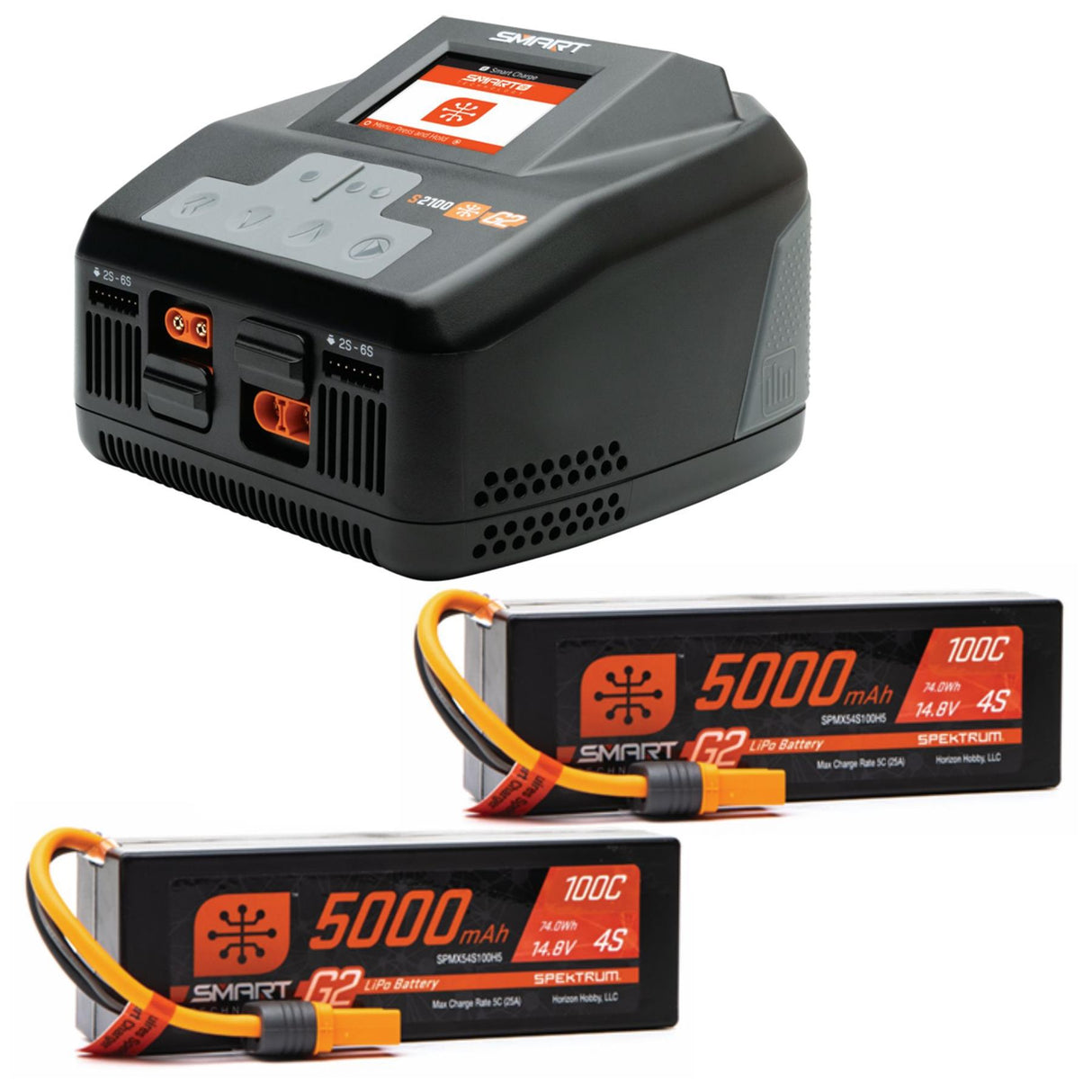 Spektrum Smart Powerstage 8S Surface Bundle: (2) G2 5000mAh 4S LiPo I