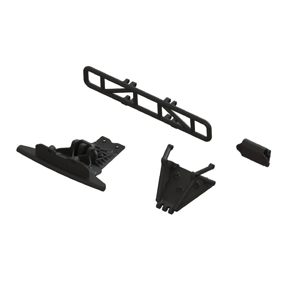 Arrma Lower Skid And Bumper Mount Set, Black