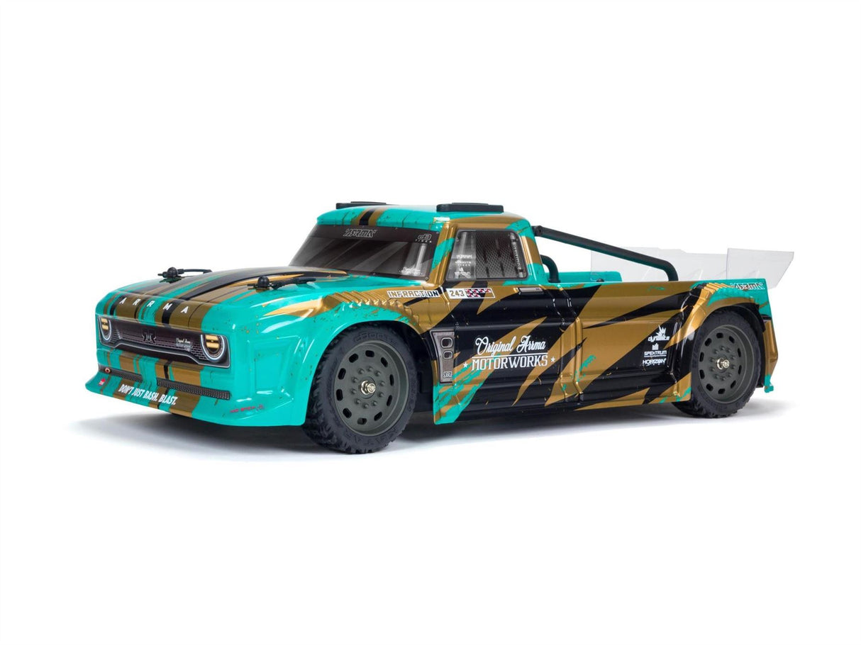 Arrma INFRACTION 4X4 1/8 MEGA Resto-Mod Truck RTR Int, Teal/Bronze