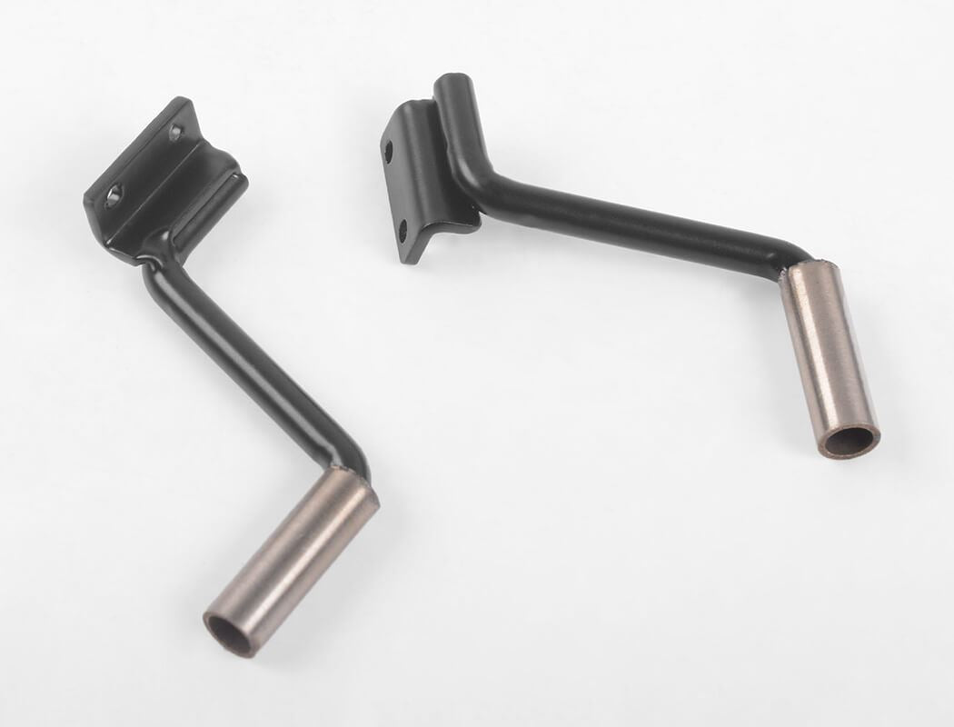 RC4WD ROUGH STUFF METAL REAR BUMPER W/EXHAUST TIPS FOR AXIAL SCX10 II 1969 CHEVROLET BLAZER (BLACK)