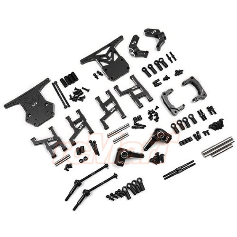 Yeah Racing Aluminum Performance Upgrade Kit For Tamiya WR02CB Black