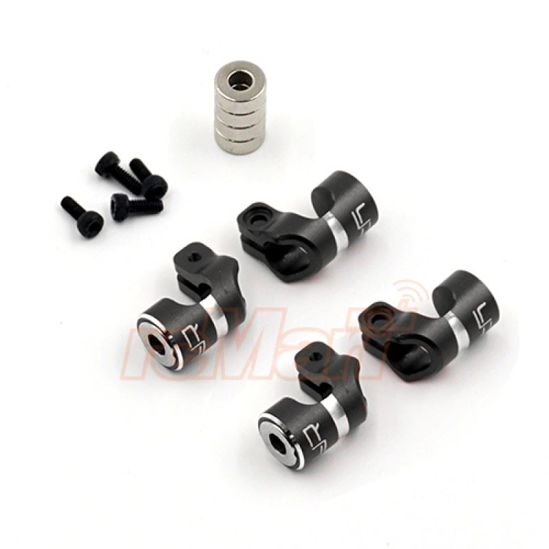 Yeah Racing Aluminum Magnetic Body Hole Marker Black For 6mm Bodyposts