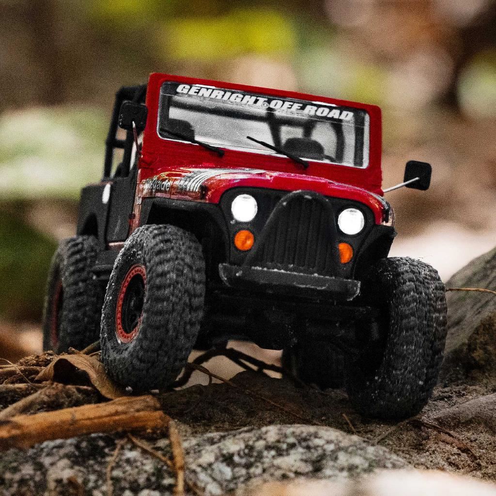 Axial 1/30 Scx30 Jeep Cj-7 Genright 4X4 Rtr, Red