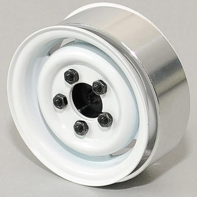 RC4WD 1.55 LANDIES VINTAGE STAMPED STEEL BEADLOCK WHEELS (WHITE)