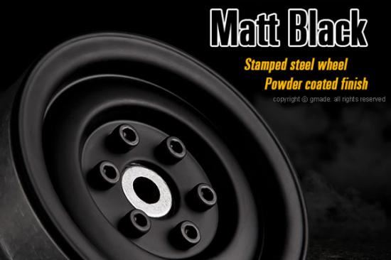 GMADE 1.9 SR03 BEADLOCK WHEELS (MATT BLACK) (2)