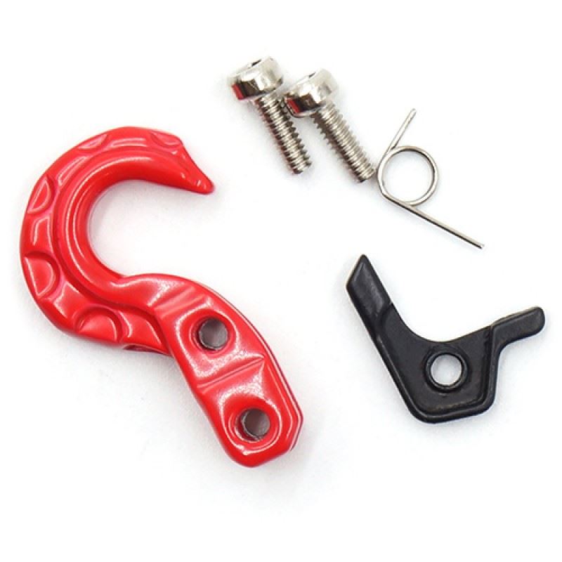 Yeah Racing 1/10 RC Rock Crawler Scale Spring Loaded Metal Hook Red