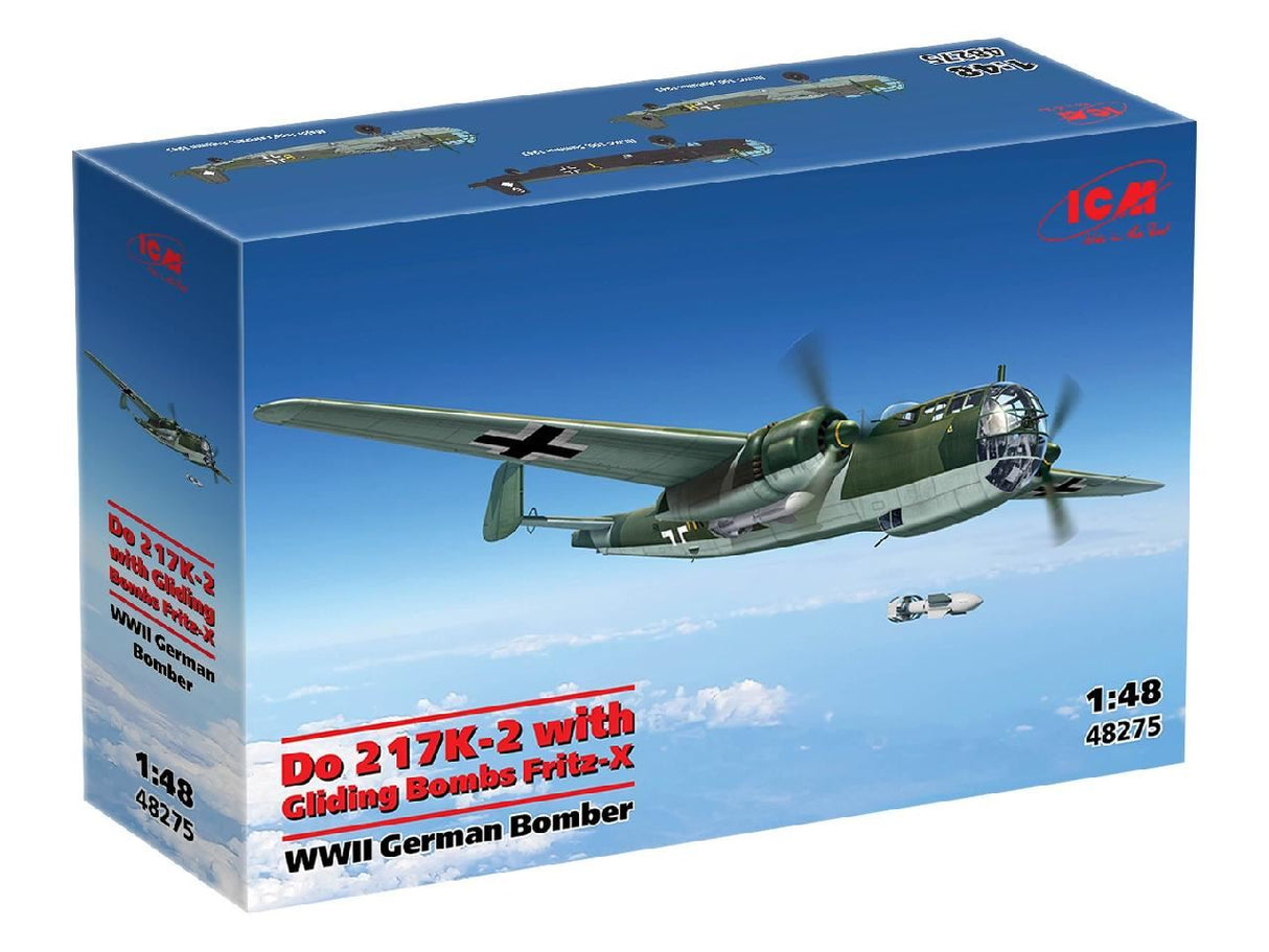 Icm Do 217K-2 With Gliding Bombs Fritz-X, Wwii German Bomber