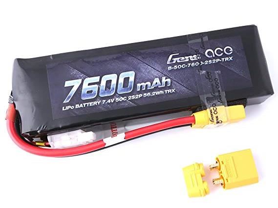 Gens Ace Li-Po Car 2S2P 7.4V 7600mAh 50C with XT90