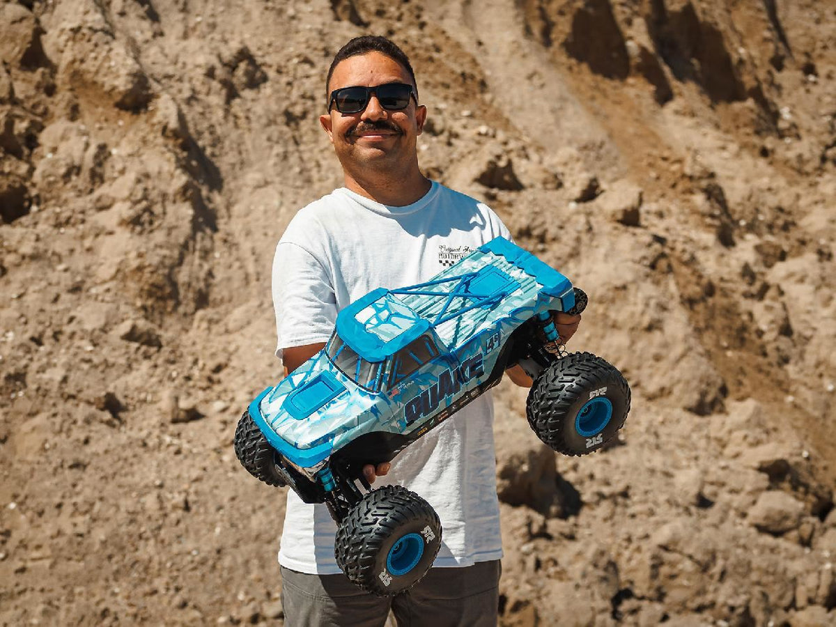 Arrma 1/8 Quake 4S Dsc 4X4 Rtr Monster Truck, White/Blue