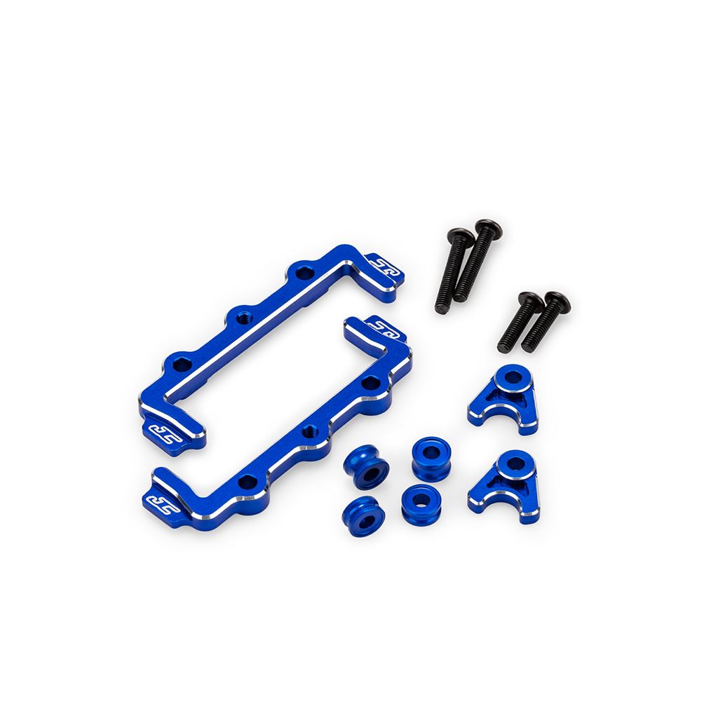 Rc10B7 Aluminum Battery Hold And Swing Set - Blue