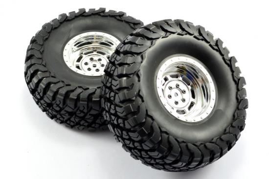 FASTRAX 1:10 CRAWLER GRANITE 2.2 SCALE WHEEL ø140MM TYRE (CHROME)