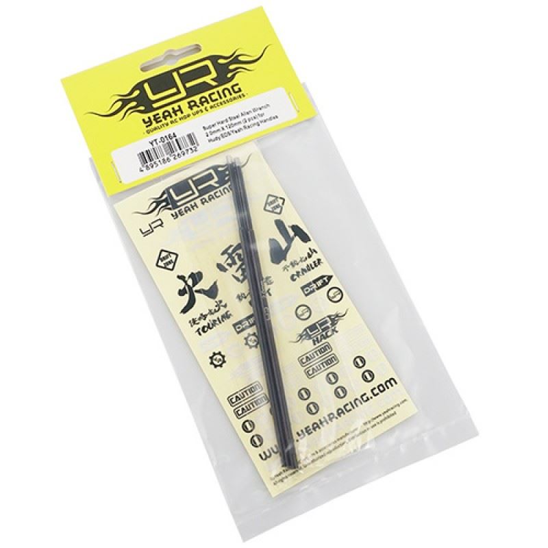 Yeah Racing Super Hard Steel Allen Wrench Replacement Tip 2.0mm X 120mm 2 pcs for Hudy/EDS/ Handles