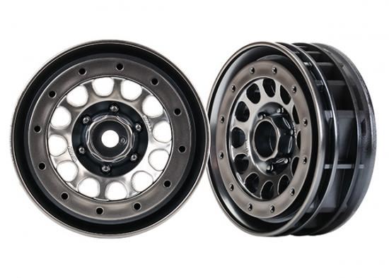 TRAXXAS Wheels, Method 105 1.9' (black chrome, beadlock) (beadlock r