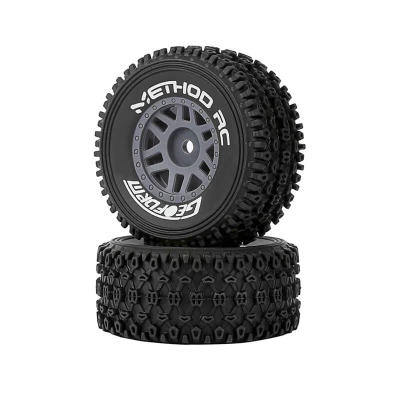Method Geoform 1/16 Sc Tyres On 12Mm Hex Grey Wheels (Pr)