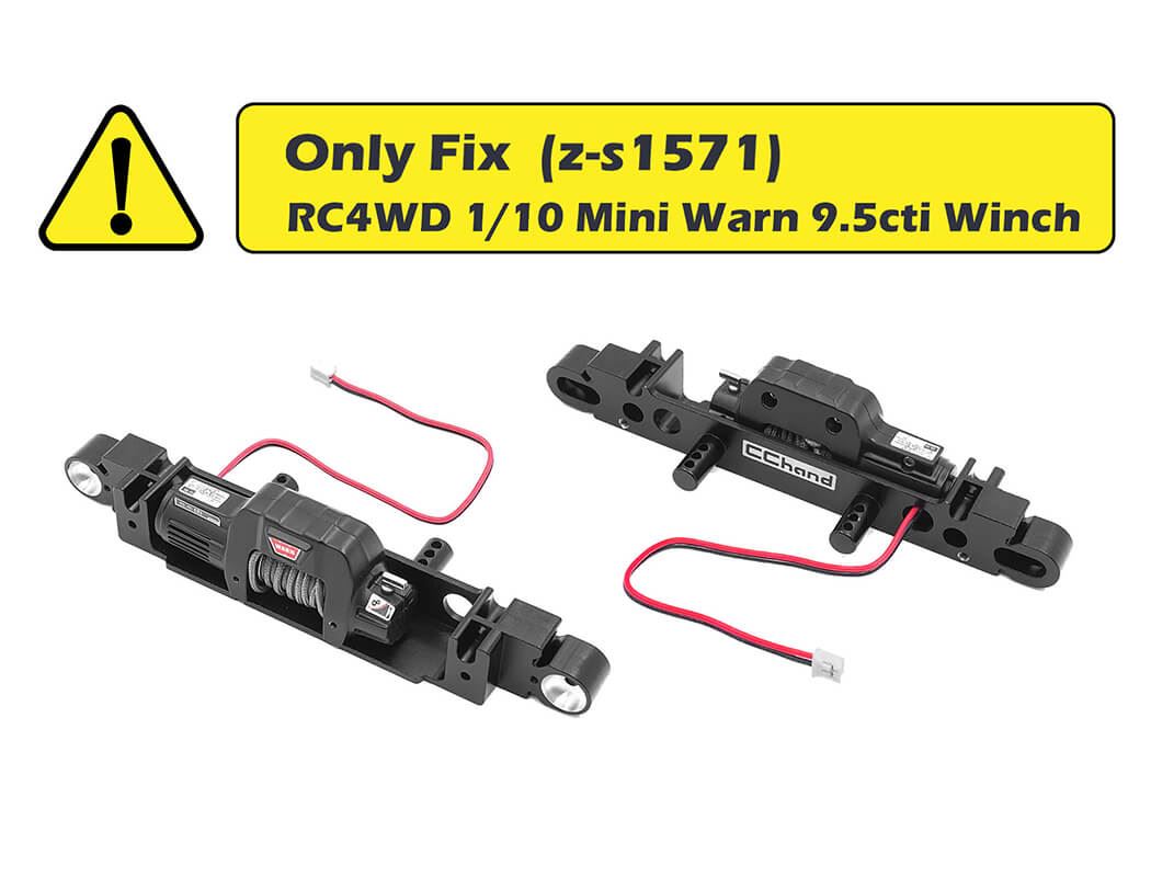 RC4WD OEM WIDE FRONT BUMPER W/ LICENSE PLATE HOLDER + STEERING GUARD FOR AXIAL 1/10 SCX10 III JEEP (
