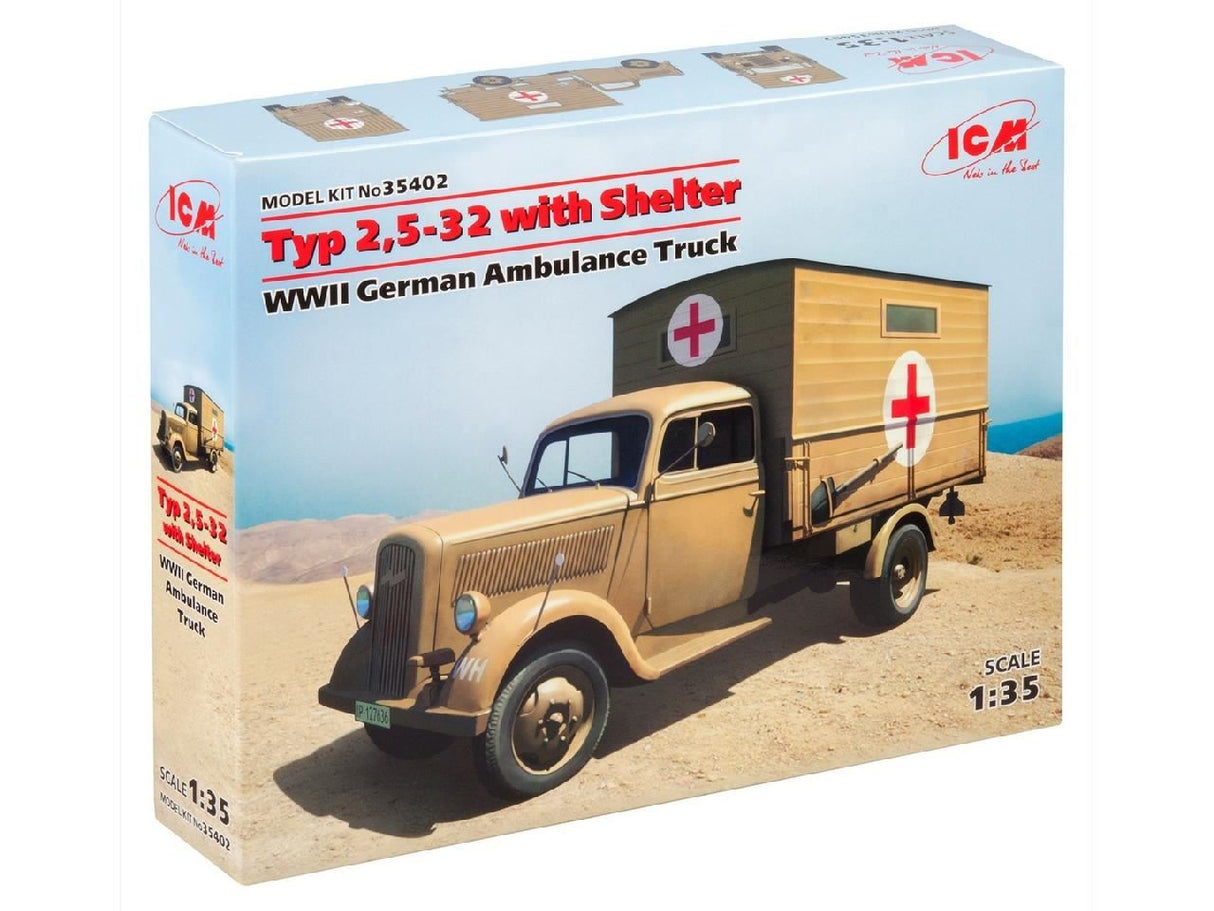 Icm Typ 2,5-32 With Shelter, Wwii German Ambulance Truck