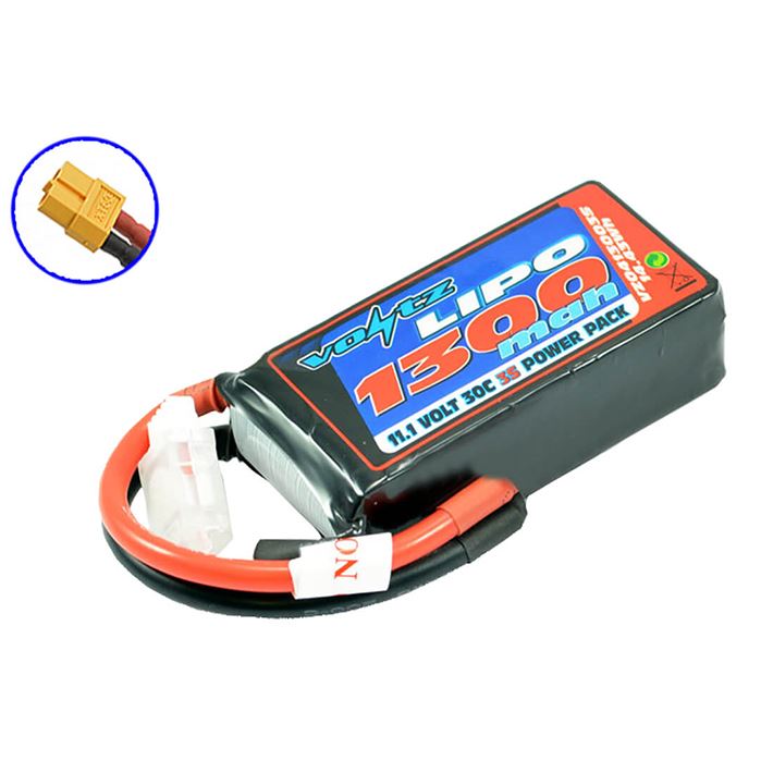 Voltz 1300Mah 11.1V 30C Lipo Battery W/Xt60