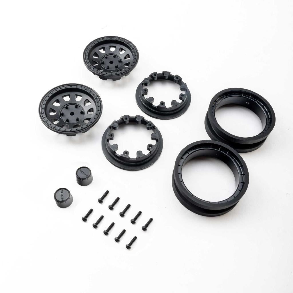 Axial 1.9 Raceline Daytona Beadlock Wheels, Black (2)