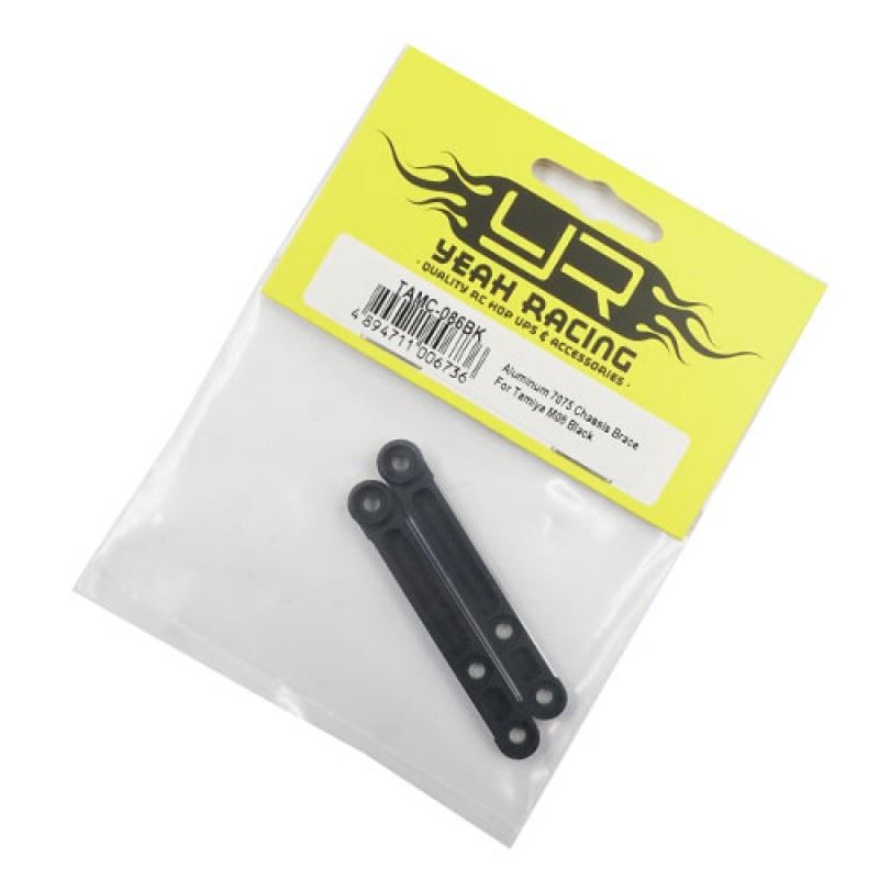 Yeah Racing Aluminum 7075 Chassis Brace For Tamiya M08 Black