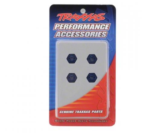 TRAXXAS Wheel hubs, hex, aluminium (4) (blue-anodised)