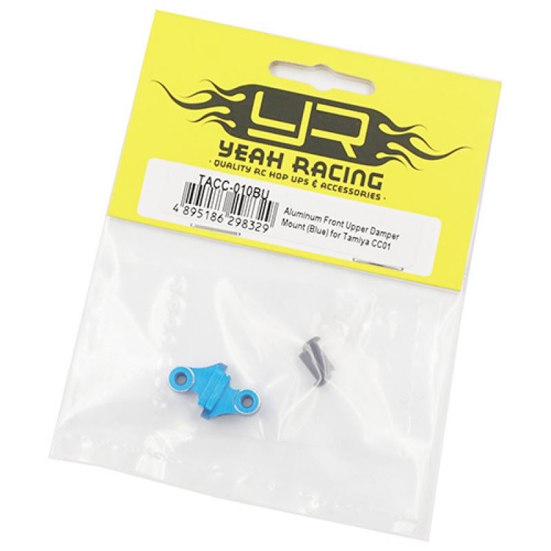 Yeah Racing Aluminum Front Upper Damper Mount 2pcs Blue for Tamiya CC01