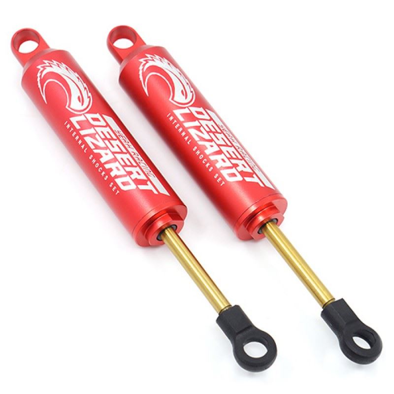 Yeah Racing 120mm Desert Lizard Two Stage Internal Spring Damper Pair Red For Crawler