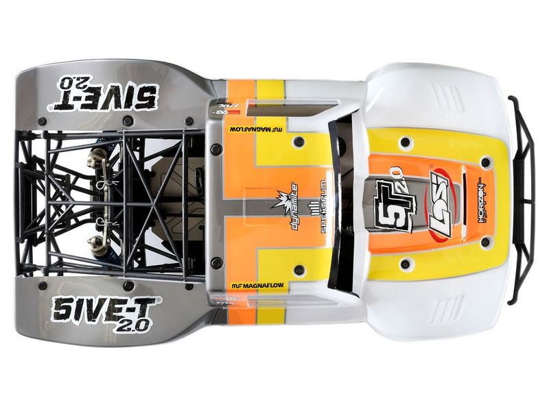 Losi 5IVE-T 2.0 V2: 1/5 4wd SCT Gas BND: Gry/Org/Wht
