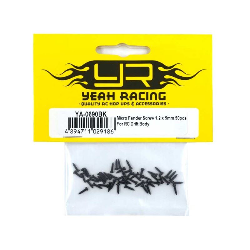 Yeah Racing Micro Fender Screw 1.2 x 5mm 50pcs For RC Drift Body