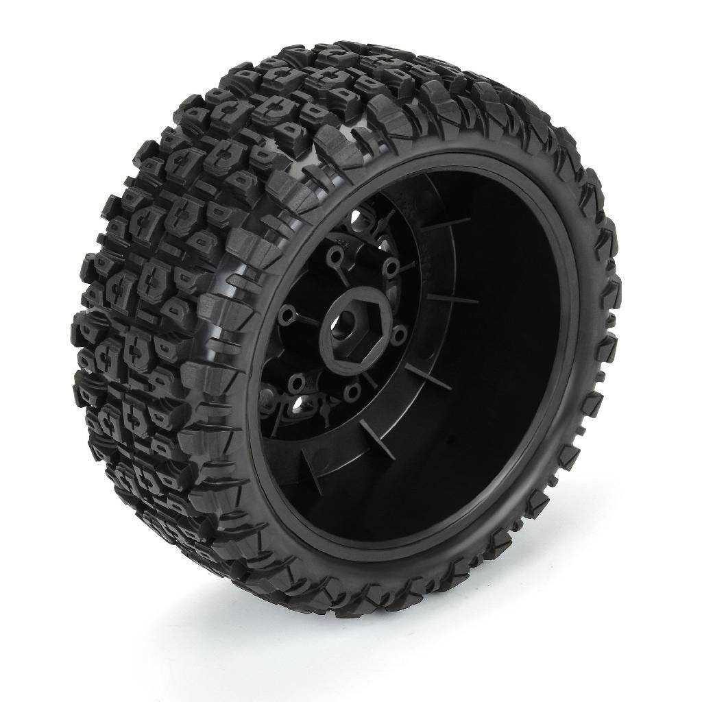 Pro 1/10 Aztek M2 F/R 2.2In/3.0In Sc Mtd 12Mm & 14Mm Black Raid Wh