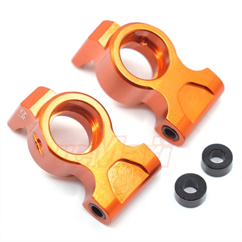 Yeah Racing Aluminum Rear Hub/Knuckle Arm For HPI RS4 Sport3 Orange