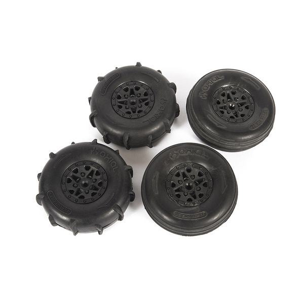 Axial ST28 Razor FR / Paddle RR Tire Set : Yeti Jr.