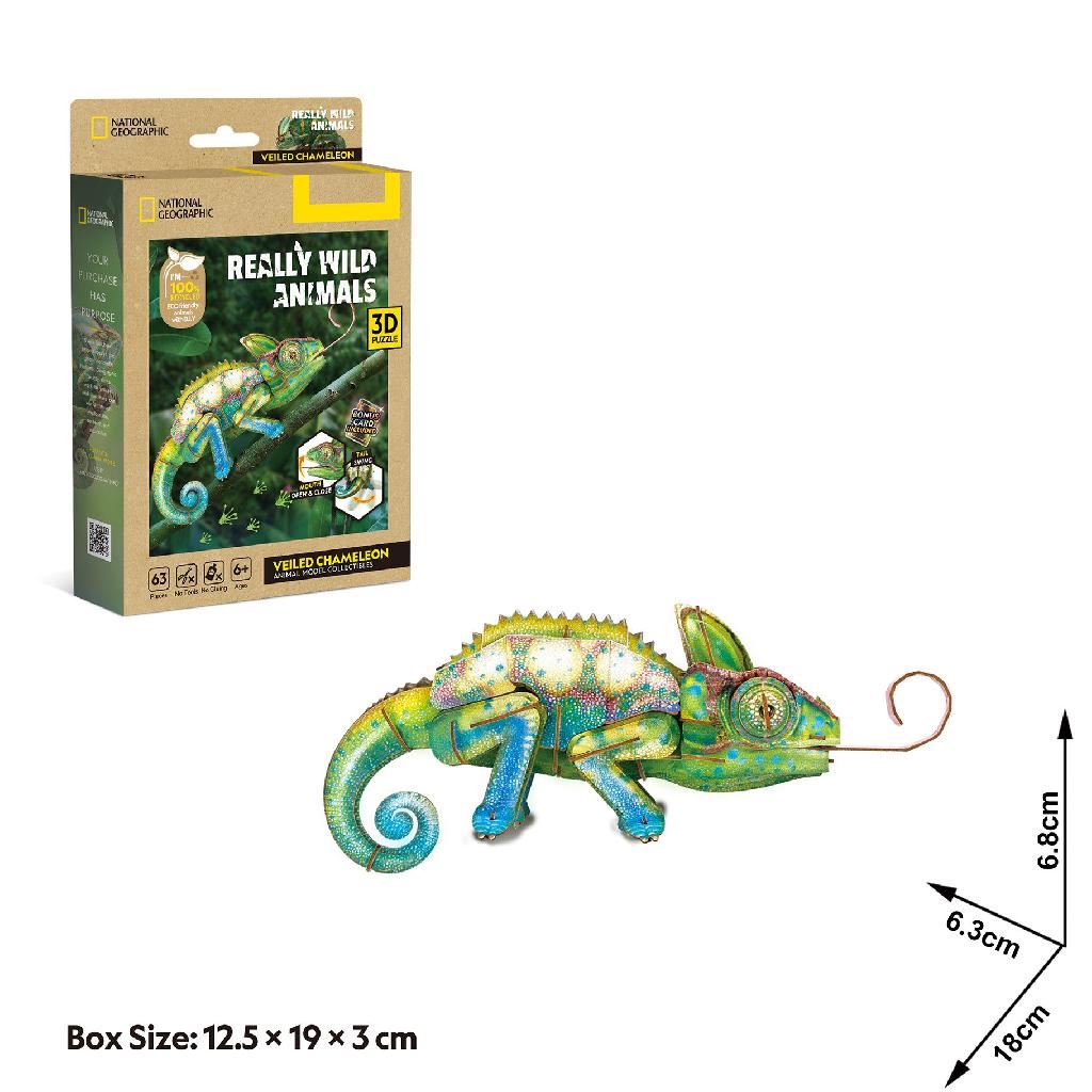 Cubicfun Veiled Chameleon (63 Pieces)