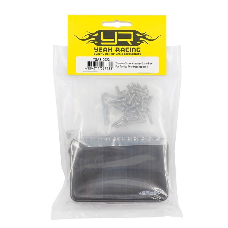 Yeah Racing Titanium Screw Assorted Set W/Box For Tamiya The Grasshopper Ii