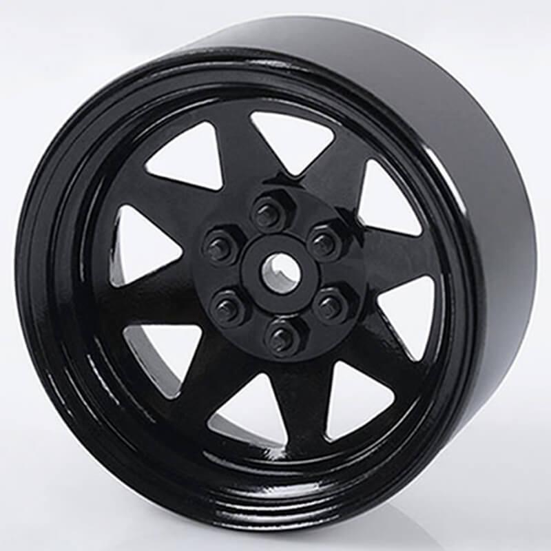 RC4WD 6 LUG WAGON 2.2 STEEL STAMPED BEADLOCK WHEELS (BLACK)