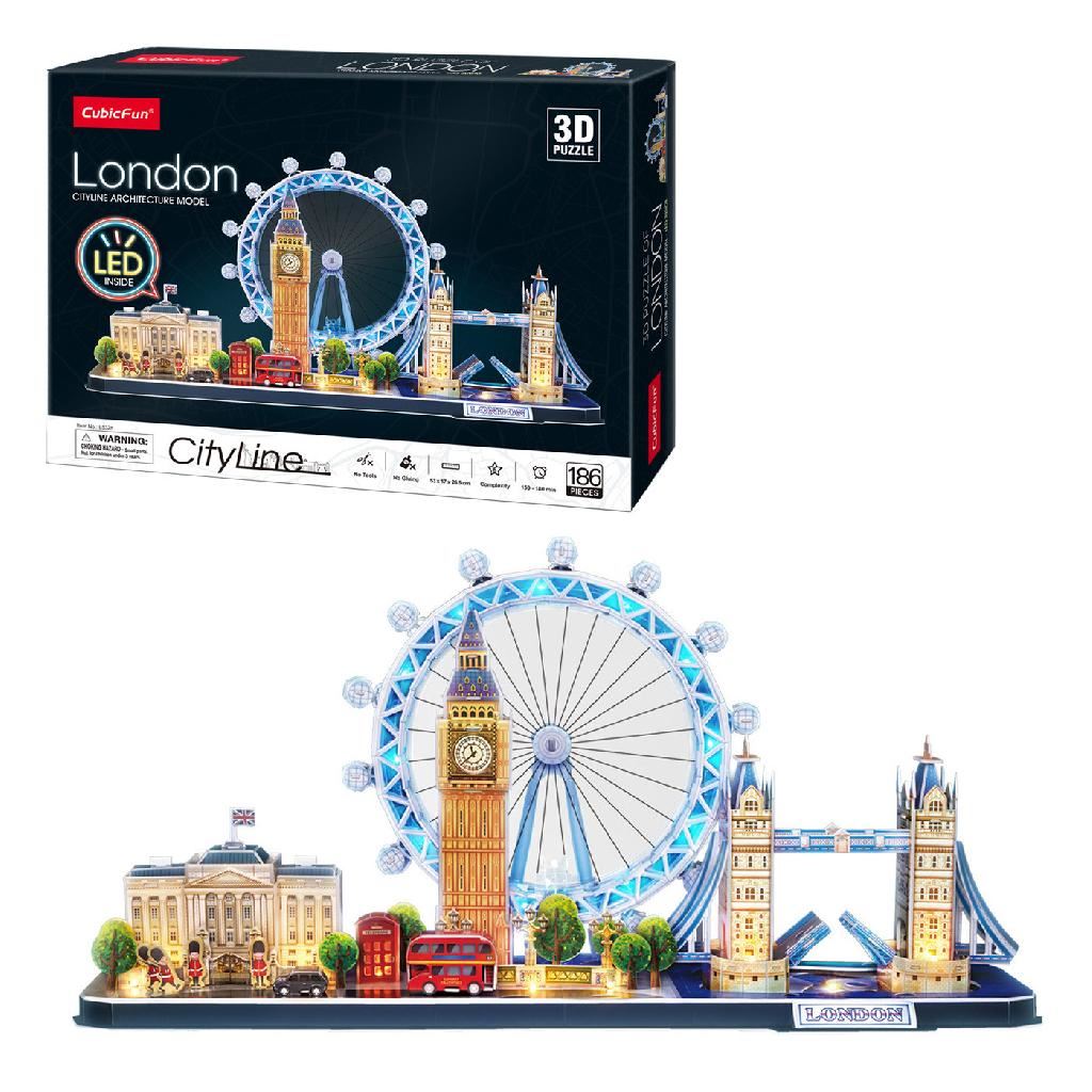 Cubicfun London Cityline With Led Lighting (186 Pieces)