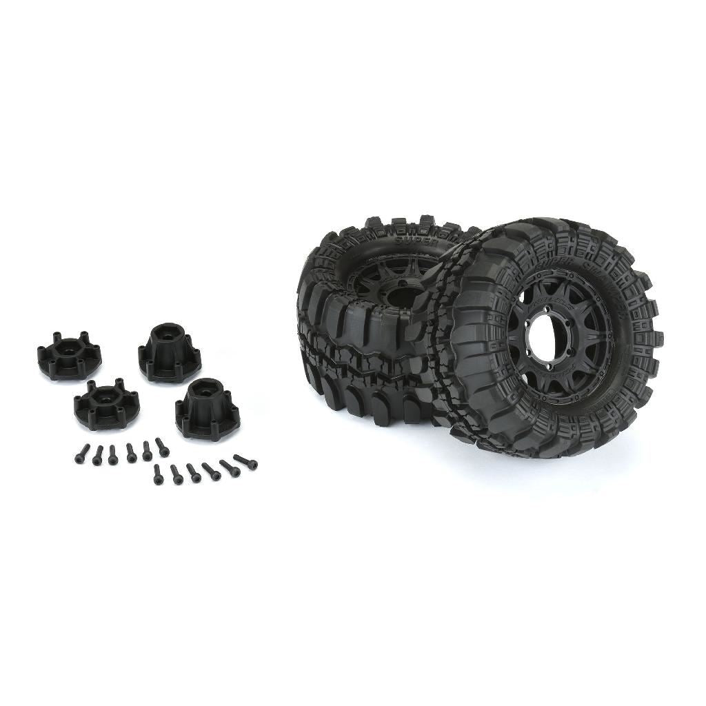 Proline 1/10 Interco Supr Swmpr F/R 2.8In Mt Tires Mounted 12mm Blk R