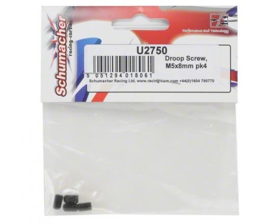 Schumacher Droop Screw; M5x8mm pk4
