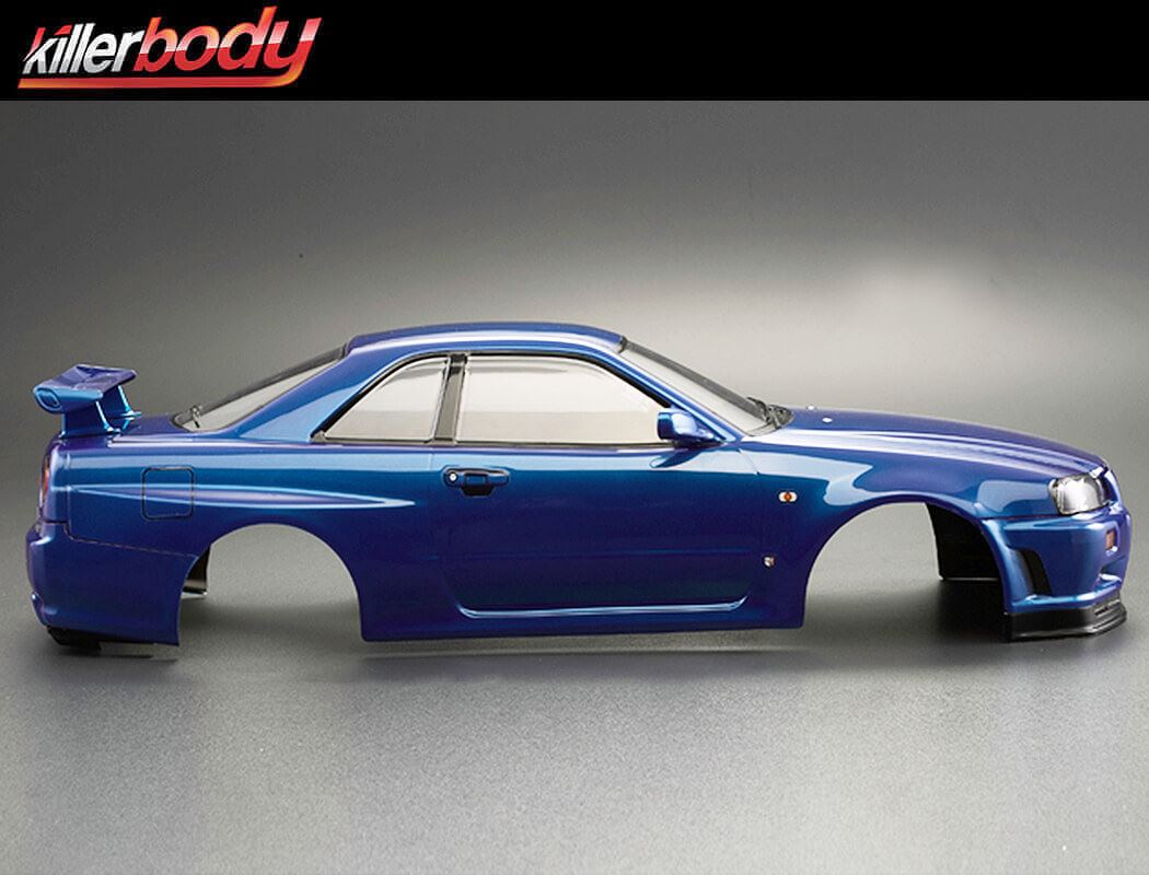KILLERBODY NISSAN SKYLINE R34 195MM FINISHED BODY-BLUE