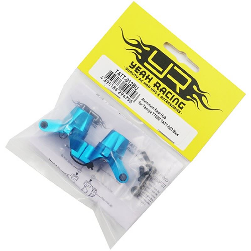 Yeah Racing Aluminum Rear Hub for TATT-S03 (Tamiya TT02 RWD) Blue